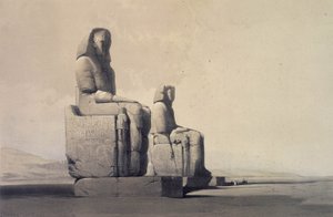 Statues at Thebes, Egypt, c.1845 by David Roberts