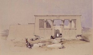 Temple at Wady Dabod, Nubia 1849 by David Roberts