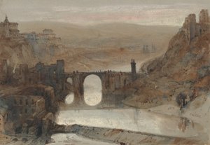 The Bridge of Toledo, Near Madrid, Spain by David Roberts