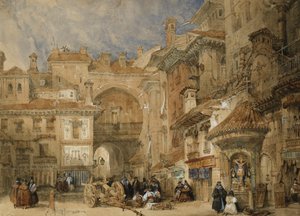The Gate of the Viva Rambla, Granada, 1834 by David Roberts