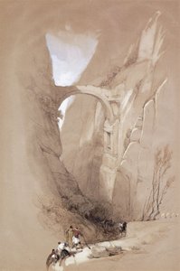 The Triumphal Arch Crossing the Ravine Leading to Petra by David Roberts