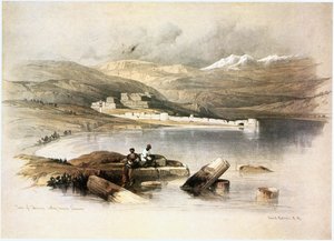 Tiberias, Looking Towards Mount Hermon by David Roberts