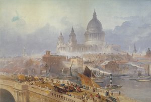 View of Blackfriars Bridge and St Paul