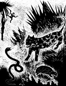 Illustration from the book Just so stories, by Rudyard Kipling by David Sterenberg