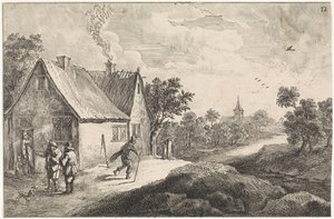 Peasant Hamlet with Figures