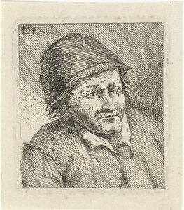 Bust of a Man with Hat Facing Right