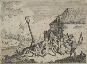 Dancing Peasants by an Inn