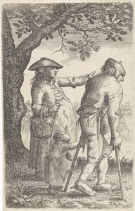 Beggars on Crutches by a Woman and a Child by David Vinckboons (I)