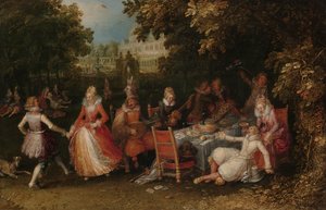 The Garden Party, c.1610 by David Vinckeboons
