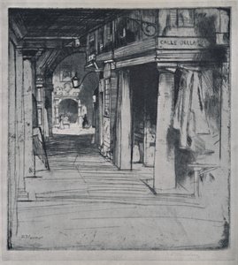 Calle Della Donna, c1900 by David Young Cameron