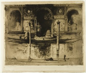 The Palace Doorway, plate 22 from the North Italian Set by David Young Cameron