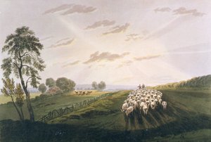 Afternoon, A View in Surrey, illustration from A Treatise on Landscape Painting and Effect in Water Colours, 1841