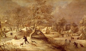 The Old Village under Snow by David Teniers the Elder