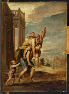 Aeneas fleeing Troy