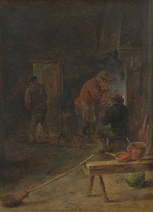 Farmers Around a Fireplace