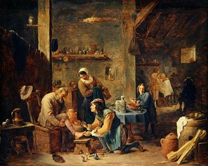 The Barbers Shop by David Teniers the Younger