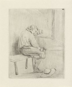 Young Man on a Bench by David van der Kellen
