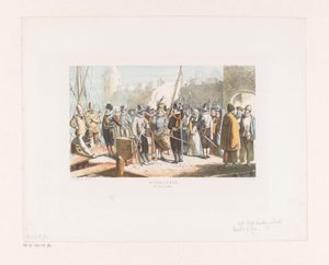Citizens and Militiamen in Front of a Castle by David van der Kellen
