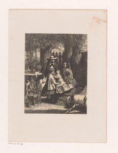 Family in a Garden, Possibly the Van der Kellen Family by David van der Kellen