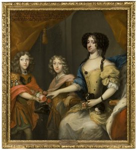 Anna Sofia, 1647-1717, Princess of Denmark, Electress of Saxony, her sons Johann Georg IV, 1668-1697, Elector of Saxony, Friedrich August I / August II the Strong, 1670-1733, Elector of Saxony, King of Poland