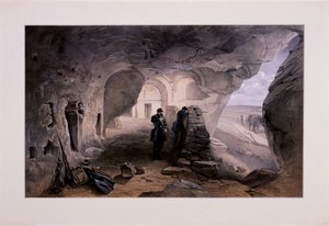 Excavated Church in the Caverns at Inkermann Looking West, Crimea, Ukraine by Day and Son