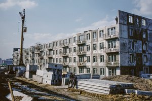 USSR, Bratsk, Irkutsk, New Apartments Under Construction for Workers