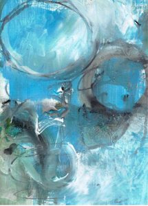 Abstract Blue Flow by Deb Chaney