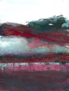 Crimson Horizon Abstract