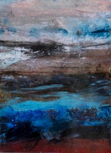 Moody Abstract Landscape by Deb Chaney