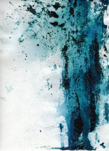 Mysterious Blue Abstract by Deb Chaney