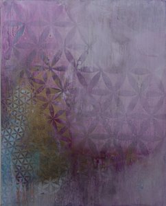 Purple Gold Flower Life by Deb Chaney