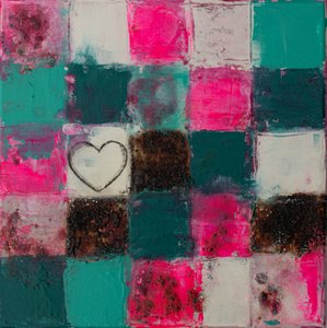 Vibrant Heart Squares by Deb Chaney