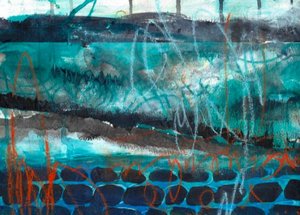 Vibrant Teal Layers by Deb Chaney