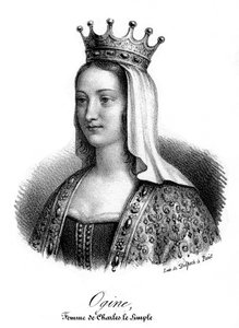 Edgifu of Wessex, Consort of Charles III The Simple of France by Delpech