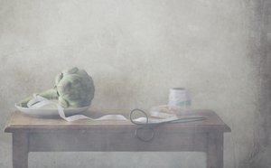 Artichoke and Delicate Ribbon by Delphine Devos