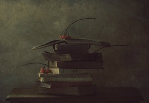 Autumn Books and Berries by Delphine Devos