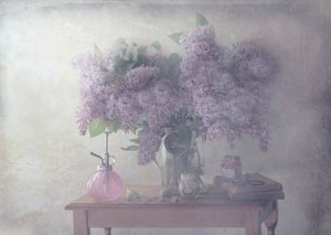 Dreamy Lilac Still Life by Delphine Devos