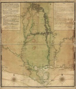Particular Map of a Part of Louisiana Where the Rivers and Routes Were Estimated and Measured by Steps, by Messrs. Broutin, de Vergés, Engineers & Saucier, Draughtsman by Demarigny