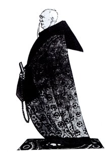 Fyodor Sologub, Drawing for the Magazin Satirikon by Deni