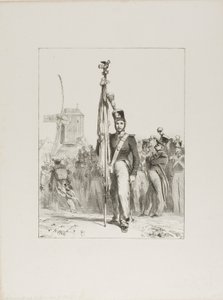 Light Infantry, Standard-Bearer by Denis Auguste Marie Raffet