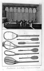 Real tennis and the construction of racquets, 1751-1777 by Denis Diderot