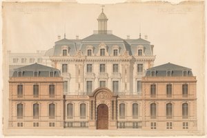 Presentation Drawing of the Hôtel de Camondo by Denis Louis Destors
