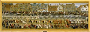 Celebrations of the Ommeganck or Papagayo, in Brussels: Procession of Religious Orders and Monks by Denys van Alsloot