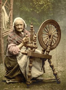Irish Spinning Wheel County Galway by Detroit Photographic Co.