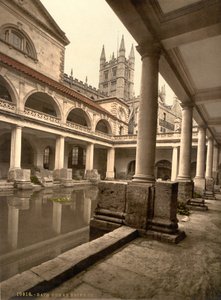 Roman Baths and Abbey, Bath, c.1890-1900 by Detroit Publishing Co.
