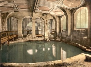 Roman Baths and Abbey, Circular Bath, Bath, c.1890-1900 by Detroit Publishing Co.