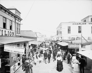 The Bowery Looking East, Rockaway, New York by Detroit Publishing Co.