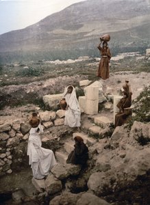 The Well of the Samaritans at Nablus, c. 1900 by Detroit Publishing Co.