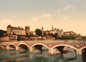 The castle and bridge, Pau, Pyrenees by Detroit Publishing Co.