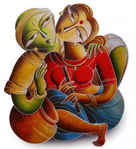 Indian Musical Couple by Dhananjoy Mukherjee